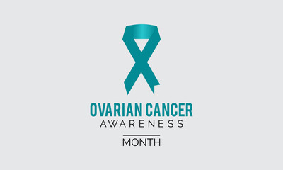 Naklejka premium Ovarian cancer awareness Month. vector template design for banner, card, poster, background.