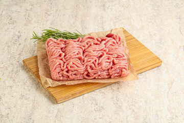 Raw beef minced meat for cooking