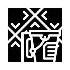 tile installation supplies glyph icon vector. tile installation supplies sign. isolated contour symbol black illustration