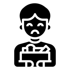 DISMISSED glyph icon,linear,outline,graphic,illustration