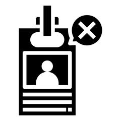 ID CARD glyph icon,linear,outline,graphic,illustration