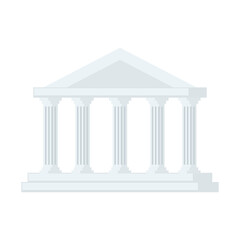 Obraz premium gray classic courthouse