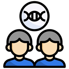 CLONING filled outline icon,linear,outline,graphic,illustration