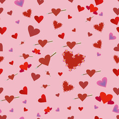 seamless pattern with hearts