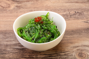 Asian traditional chukka salad in the bowl