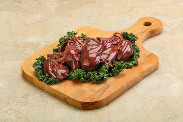 Raw chicken liver for cooking