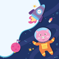 astronaut pig design