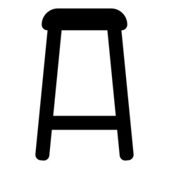 Stool icon black color vector illustration image flat style