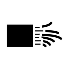 Obraz premium optic cable glyph icon vector. optic cable sign. isolated contour symbol black illustration