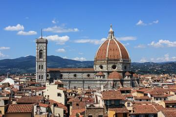 Fototapeta na wymiar View of the Cathedral of Santa Maria del Fiore