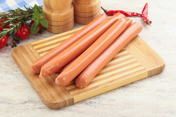 Boiled Pork sausages for brakfast