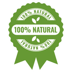 Green Healthy Organic Natural Eco Bio Food Products Label Stamp. Natural 100% ecological