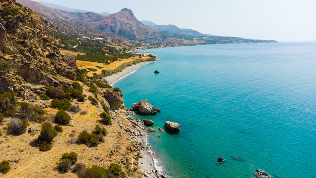 Exotic island at the south of Crete, with the amazing a Beach, Greece