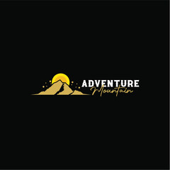 Mountain landscape Adventure logo vector modern simple 