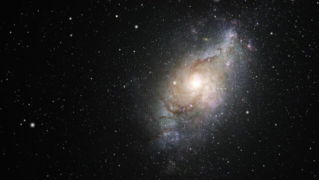 Milky Way galaxy floating in space