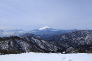 富士山と雪の丹沢
