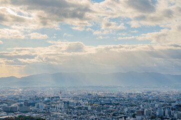 Obraz premium 京都市の都市風景