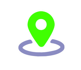 Map pin symbol.
Location icon.
Locate direction GPS marker.
Flat vector, EPS 10.