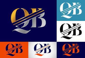 Initial Monogram Letter Q B Logo Design Vector Template. QB Letter Logo Design