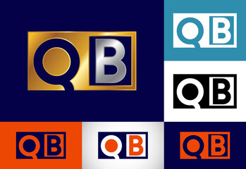 Initial Monogram Letter Q B Logo Design Vector Template. QB Letter Logo Design