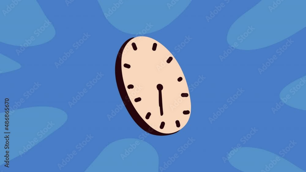 Poster time clock watch counter animation