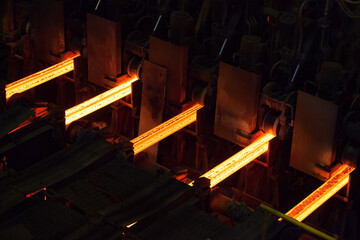 Manufacturing of mild steel square bar on continuous casting machine.