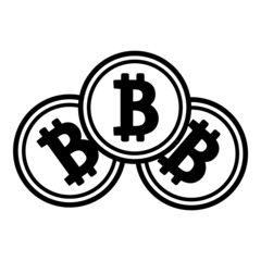 Bitcoin Flat Icon Isolated On White Background