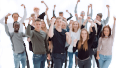 Fototapeta premium background image of a casual group of happy young people