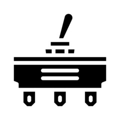 joystick switches glyph icon vector. joystick switches sign. isolated contour symbol black illustration