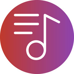 song lyrics gradient icon