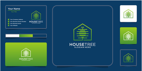 collection house logo template. house tree, house inspiration design.