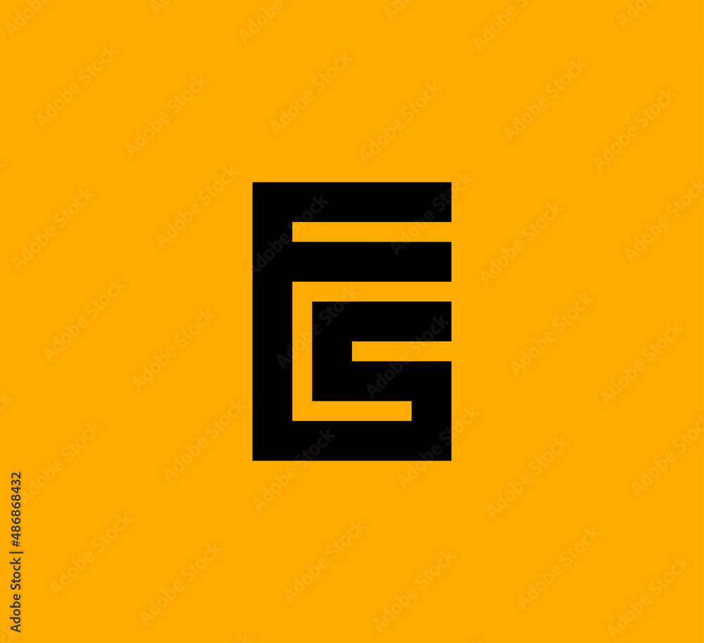 Poster es - vector design element or icon. e and s - initials or logo. monogram or logotype. letter e and n