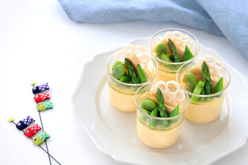 春野菜のフラン　洋風茶碗蒸し