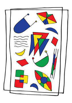 contemporary poster design. vector illustration with abstract shapes