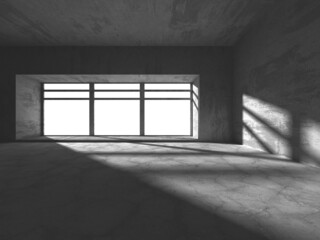 Abstract architecture interior background. Empty concrete room