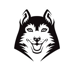Husky Face Vector Logo