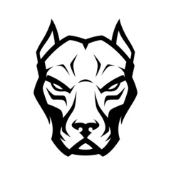 Angry Pit Bull vector logo