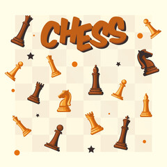 chess pieces card