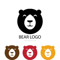 Bear icon logo free vector