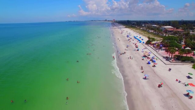 Pass-a-Grille, St. Pete Beach, Gulf of Mexico, Aerial Flying, Florida