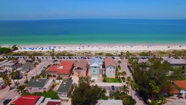 Pass-a-Grille, Aerial Flying, St. Pete Beach, Gulf of Mexico, Florida