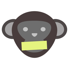 Monkey icons are perfect for a website, application, icon or sticker.