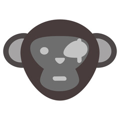 Monkey icons are perfect for a website, application, icon or sticker.