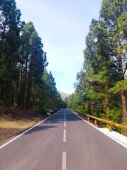 Carretera de camino al Teide en Tenerife