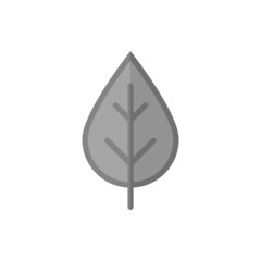 Leaf grey flat vector icon
