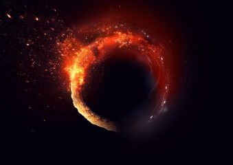 燃える火の輪のイラスト