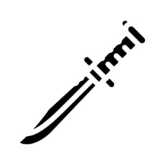 knife weapon glyph icon vector. knife weapon sign. isolated contour symbol black illustration