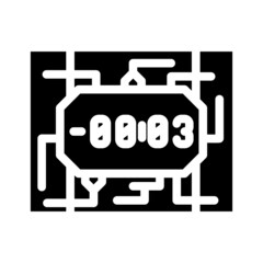 Obraz premium bomb weapon glyph icon vector. bomb weapon sign. isolated contour symbol black illustration