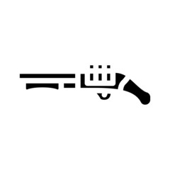 shotgun weapon glyph icon vector. shotgun weapon sign. isolated contour symbol black illustration