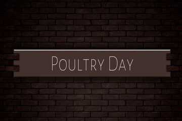 Fototapeta premium March month, day of March. Poultry Day, on Bricks Background